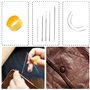 BGTXINGI 25 pcs Artisanat du cuir Outil à Main kit couture Main à coudre Outil pratique Coutures Aiguille ciré Poinçon rainure k