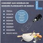 Lichtblau Fouet 657378 avec engrenage entraîneur 629984 pour mixeur plongeant 753124 pour batteurs manuels Bosch I Rechange pour