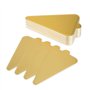 Planches à Gâteaux à la Mousse Supports à Gâteau Triangulaire en Carton Doré Jetable Plateau de Desserts Assiettes en Papier à B