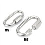 BuxiuGK Lot de 4 M6/0.24" Maillon Rapide en Acier Inoxydable 304, Mousqueton INOX à Vis Ovale en Forme de D Très Résistants pour