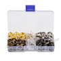 140 pièces/boîte de 8 mm de Diamètre Intérieur en Laiton Metal Ensembles Oeillets Kit d'Outils à Oeillets Eyelettes de Grommets