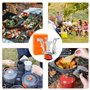 Réchaud à gaz de camping, réchaud de randonnée portable et coupe-vent 3000 W avec boîte de transport pour la cuisine en plein ai