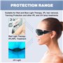 MCWlaser Lunettes IPL de protection des yeux pour l'épilation, IPL 200 nm-2000 nm Lunettes de protection UV400 Lunettes de bronz