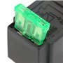Relais de voiture, relais 4 contacts DC 12V 30A noir pour voiture, normalement ouvert à fusible avec relais de support avec fusi