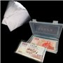 Osuter 200PCS Billets de Banque Monnaie Collection Plastique Sac de Billets de Banque de Protection Transparent avec Boîte de Ra