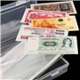 Osuter 200PCS Billets de Banque Monnaie Collection Plastique Sac de Billets de Banque de Protection Transparent avec Boîte de Ra
