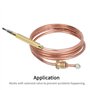 Thermocouples, cuisinière à gaz Kit de remplacement universel pour foyer à thermocouple Adaptateurs pour cuisinière à induction,