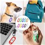 50 Pièces Porte-Clé Étiquette – Porte-Clé avec Étiquettes – Porte-Clé avec 10 Couleurs – Porte-Clé Voiture – Étiquettes à Bagage