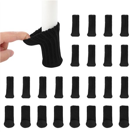 Chaussettes de Chaise Mobilier en Feutre - 24 PCS Chaussette Chaise pour Pieds Protection Élastique pour Pieds de Chaise Capote
