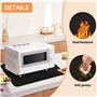 2 Pièces Tapis de Protection Anti Feu, Tapis en Silicone Résistant à la Chaleur 64 x 50 cm + 38 x 46 cm Couverture Anti Feu, Fri