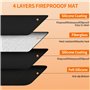 2 Pièces Tapis de Protection Anti Feu, Tapis en Silicone Résistant à la Chaleur 64 x 50 cm + 38 x 46 cm Couverture Anti Feu, Fri