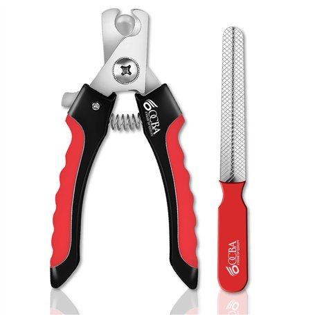 OCBA Coupe Ongles pour Chien Professionnel et Sécurisé Coupe Griffe pour Chien avec Lime à Ongles pour Petites