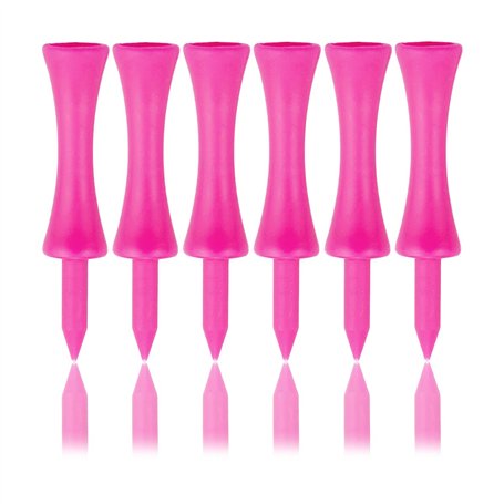 Zivisk Castle Tees 57mm Lot de 100 Tees de Golf en Plastique - Rose