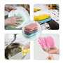 éponge Vaisselle Lavable, 6pcs Eponge Vaisselle Couleurs Assorties, Eponge Reutilisable Lavable, Anti-Rayure Eponge Lavable en M