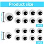 Lot de 8 yeux mobiles autocollants - Grands yeux mobiles - Accessoires de bricolage autocollants - Petits yeux de bricolage - Ac