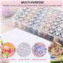 60 Grilles Diamond Painting Accessoires Boite de Rangement, Amovible en Plastique Broderie à Compartimen, 5D Diamant Outils de P