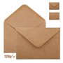 100 Enveloppes en Papier Kraft - Enveloppes Mariage - Enveloppes 13x18 - Enveloppes Faire Part, 120 g/m² Papier Brun, Fermeture 
