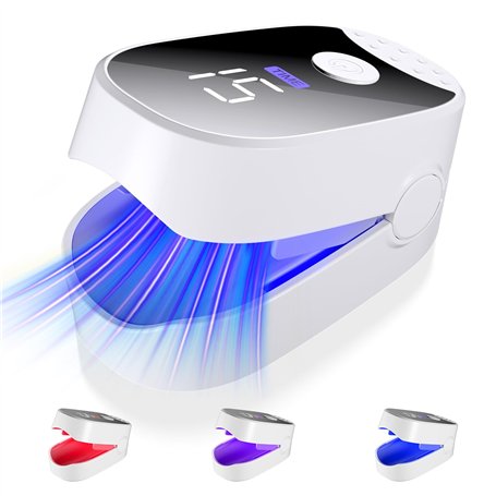 Mycose Ongles Pied Appareil Traitement avec Minuterie et Lumière rouge & bleue & laser froid pour Traitement Champignons Ongles