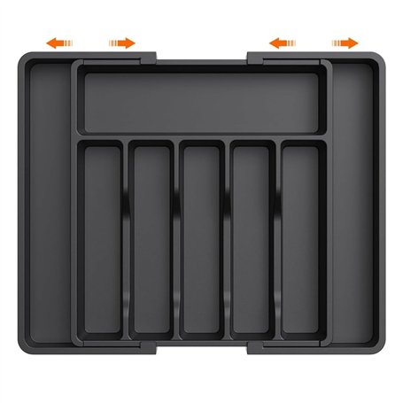 TTSTOIEE Range-couverts pour tiroirs - Porte-couverts réglable - Porte-ustensiles pour tiroirs de cuisine - Organisateur de cuis