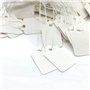 POFET Lot de 500 étiquettes blanches en papier blanc
