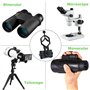 TRAMILY Adaptateur universel pour téléphone portable – Compatible avec jumelles monoculaires télescope et microscope, s'adapte à