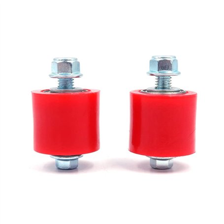 Namvo 2 pièces Moto 8mm chaîne Rouleau tendeur Guide de Roue avec Boulon adapté pour YFZ 350 Banshee Moteur Rouge