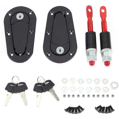 CENPEK Kit de goupille de verrouillage universel pour capot de moteur de voiture - Noir