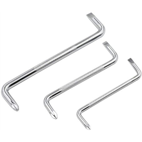 ANCLLO Lot de 3 Tournevis décalés avec Tournevis à tête Plate et magnétique