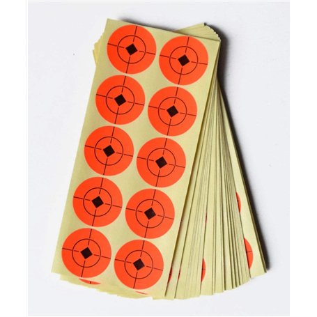 ANCLLO Lot de 250 autocollants en papier pour tir - Orange - 5 cm