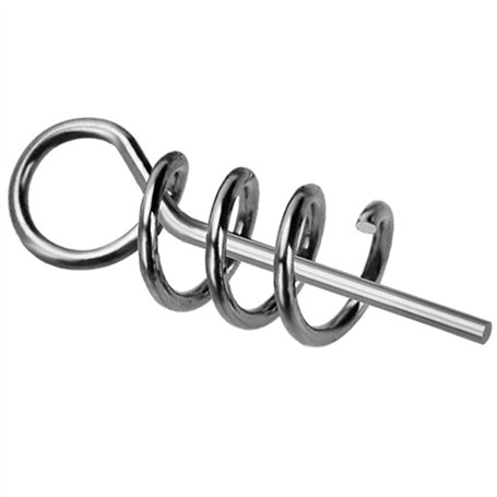 ANCLLO 200 pièces 15mm leurre Souple appât Ressort Torsion Serrure pêche en Plein air manivelle Crochet de centrage goupille pou