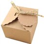 50 Pièces Kraft Papier Boite Cadeau