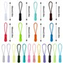 UTMACH 120 Pcs Cordon de Tirettes de Fermeture Eclair Colorées Cordon de Tirage Extension Rallonges de Fermeture Eclair Tirette 