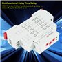 GRT8-M1 AC/DC 12V ~ 240V Relais Temporisé Multifonctionnel Modulaire avec 10 Fonctions Montage sur Rail DIN