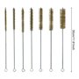 Lot de 7 brosses de nettoyage pour tubes en laiton - Outils de nettoyage et de polissage - Brosses en fil de laiton pour le nett