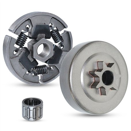 Haishine .325" 7 dents Tambour d'embrayage Pignon de chaîne Kit de roulement de cage de jante pour Stihl MS250 MS230 MS210 025 0