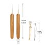 9 Pièces Loquet Crochet Aiguille Outil Dreadlocks Outil de Verrouillage des Cheveux pour Tressage pour Micro Extensions de Cheve