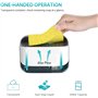Nordun Distributeur de Savon Liquide avec Porte-éponge 2 en 1,Distributeur Liquide Vaisselle,Distributeur de Pompe à Main en Pla