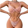 Auriselle Femme Ensemble Lingerie Sexy à nœuds 2 pièces