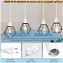 BORDEAG Cordon De Lampe De Sel,4 Pièces E27 Support Lampe Douille Avec Boucle En Huit Et Crochet En Fer,Cordon De Lampe Douille,