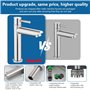 Reforung Robinet Salle Bain Robinet de Lavabo Eau Froide Uniquement Monocommande Mitigeur Lavabo en Acier Inoxydable 304 Robinet