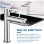 Reforung Robinet Salle Bain Robinet de Lavabo Eau Froide Uniquement Monocommande Mitigeur Lavabo en Acier Inoxydable 304 Robinet