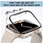 Vinmooog 2 Pièces Transparent PC Coque Compatible avec Apple Watch Serie Watch 40mm Series 6 5 4 Se avec Protection ecran en Ver