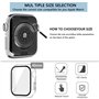 Vinmooog 2 Pièces Transparent PC Coque Compatible avec Apple Watch Serie Watch 40mm Series 6 5 4 Se avec Protection ecran en Ver