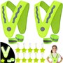 16 Pièces Gilet de Sécurité pour Enfants