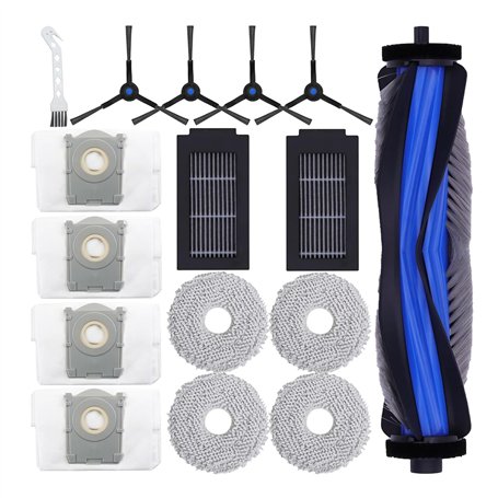Lot de 16 accessoires de rechange pour aspirateur Ecovacs Deebot T50 Max/T50 Pro/T50 Omni/T50 Pro Omni