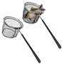 WIYETY Lot de 2 épuisettes de pêche télescopiques - Avec filet de pêche pliable - 150 cm - Accessoire de pêche en plein air - Po