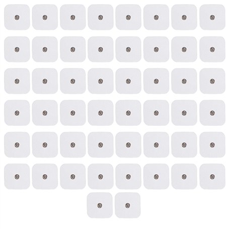WANGU Lot de 40 Électrodes Adhésives Universelles: Pads d'Électrodes 5x5cm pour Appareil TENS/EMS