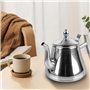 WANDGU 1L Théière avec Infuseur: Théière en Acier Inoxydable, Théière en Acier Inoxydable Cafetière, Bouilloire de Grande Capaci