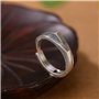 Bague Double Montagne Reglable Ouverte Plaqué Argent
