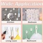 Gudemoore 30 Pcs Crochet Rideau Adhésifs, Plastique Support Tringle Rideaux Sans Percage, Accroche Rideau Autocollants pour les